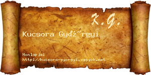 Kucsora Györgyi névjegykártya